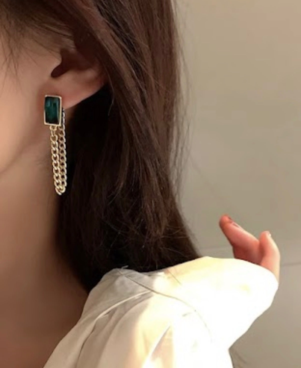 Emerald Cascade Earrings